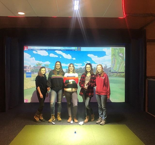 MTU SWE was invited to a more casual/fun networking event with Nucor and we&rsquo;d like to say THANK YOU for such a fun night at the Mineshaft! Virtual golf, hockey, batting cages, and pizza made for an awesome time🍕⛳️