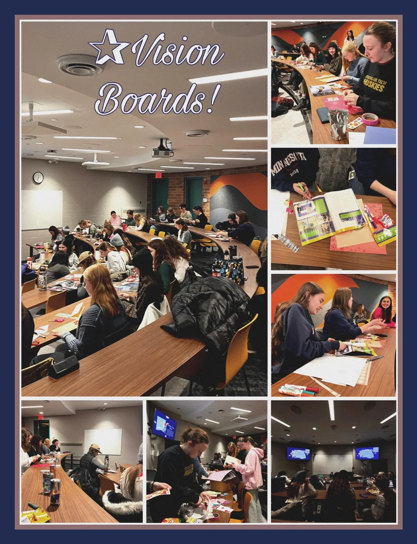 SWE&rsquo;s first meeting of the semester! We made vision boards for the year ❤︎︎