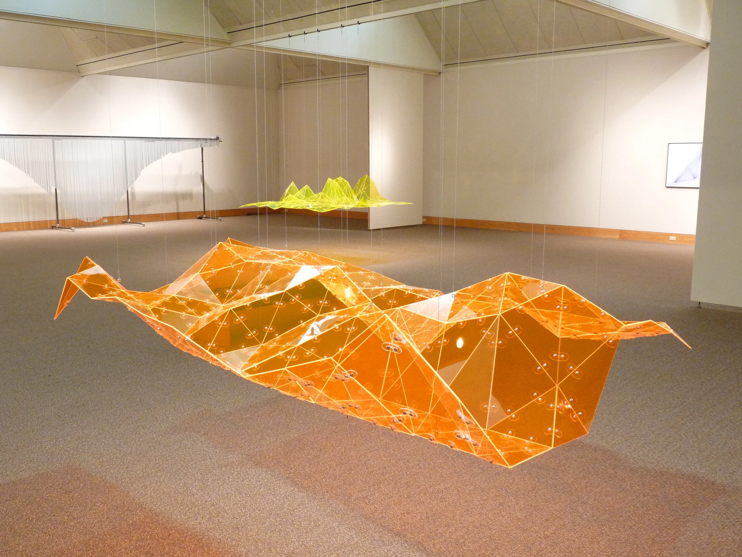  Mesh 2 (Running mileage 2002-2009)  2010 | Acrylic, hardware | 82x48x15in. 