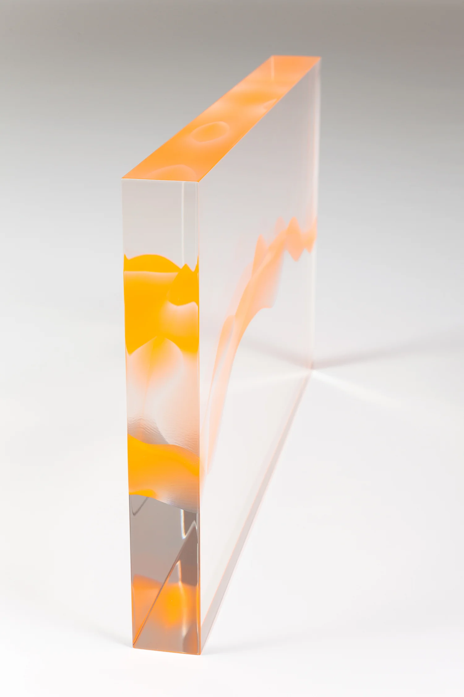 Human powered outdoor activity and Temperature (2014-2015) 2016 | Acrylic, resin | 12.5x22x2in.