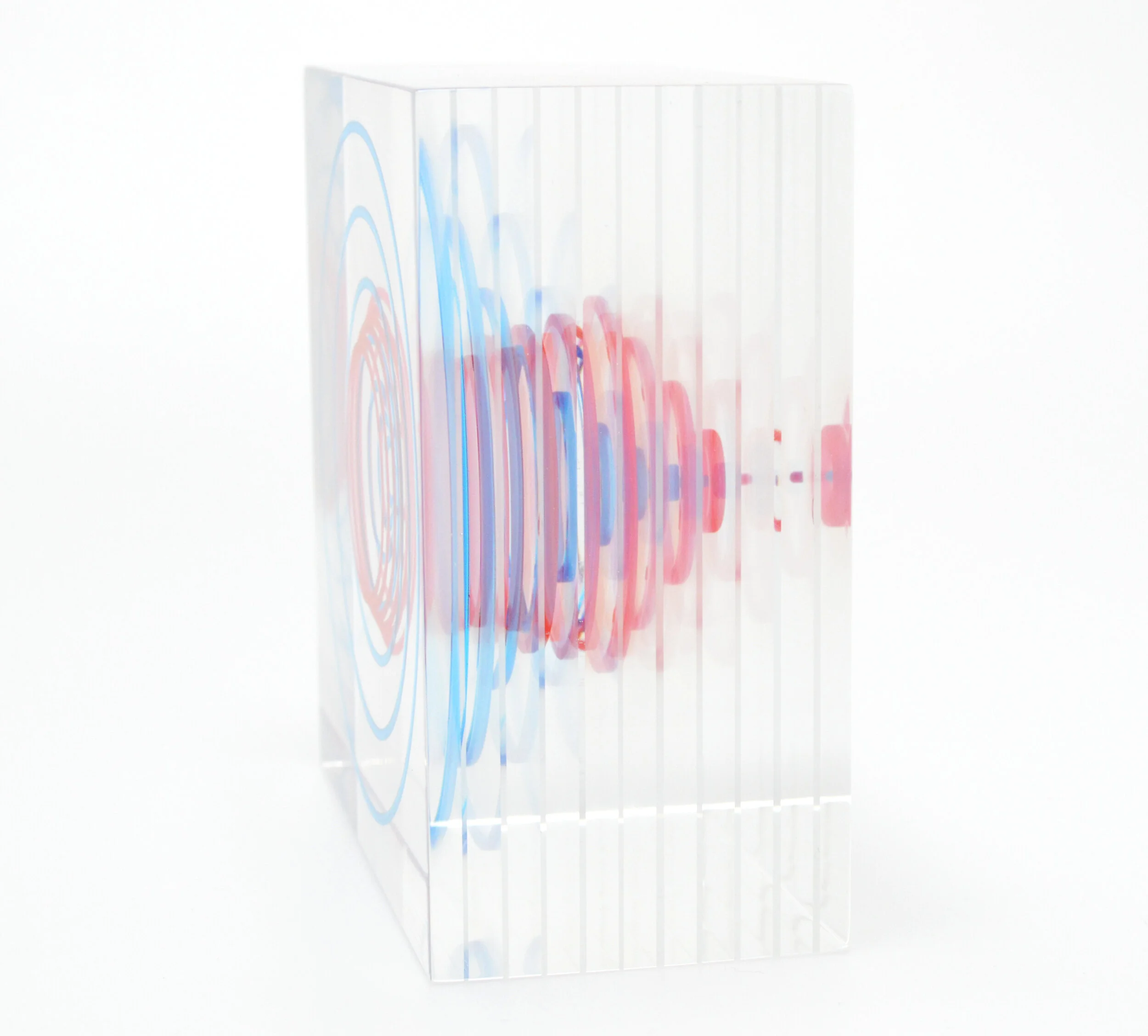  Population Pyramid (Western Europe and Sub-Saharan Africa, 2020)  2020  |  Acrylic, resin  |  6x6x2.5in. 