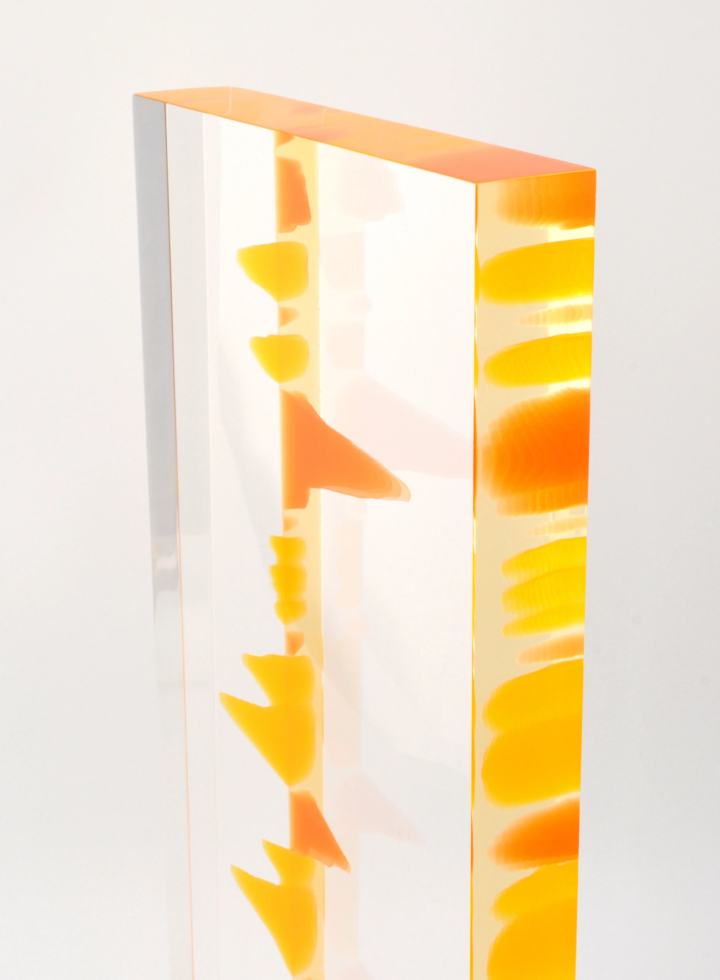  El Nino - Southern Oscillation (Temperature fluctuations 2000-2019)  2021  |  Acrylic, resin  |  23.75 x 10.625 x 2 in.  [corporate collection] 