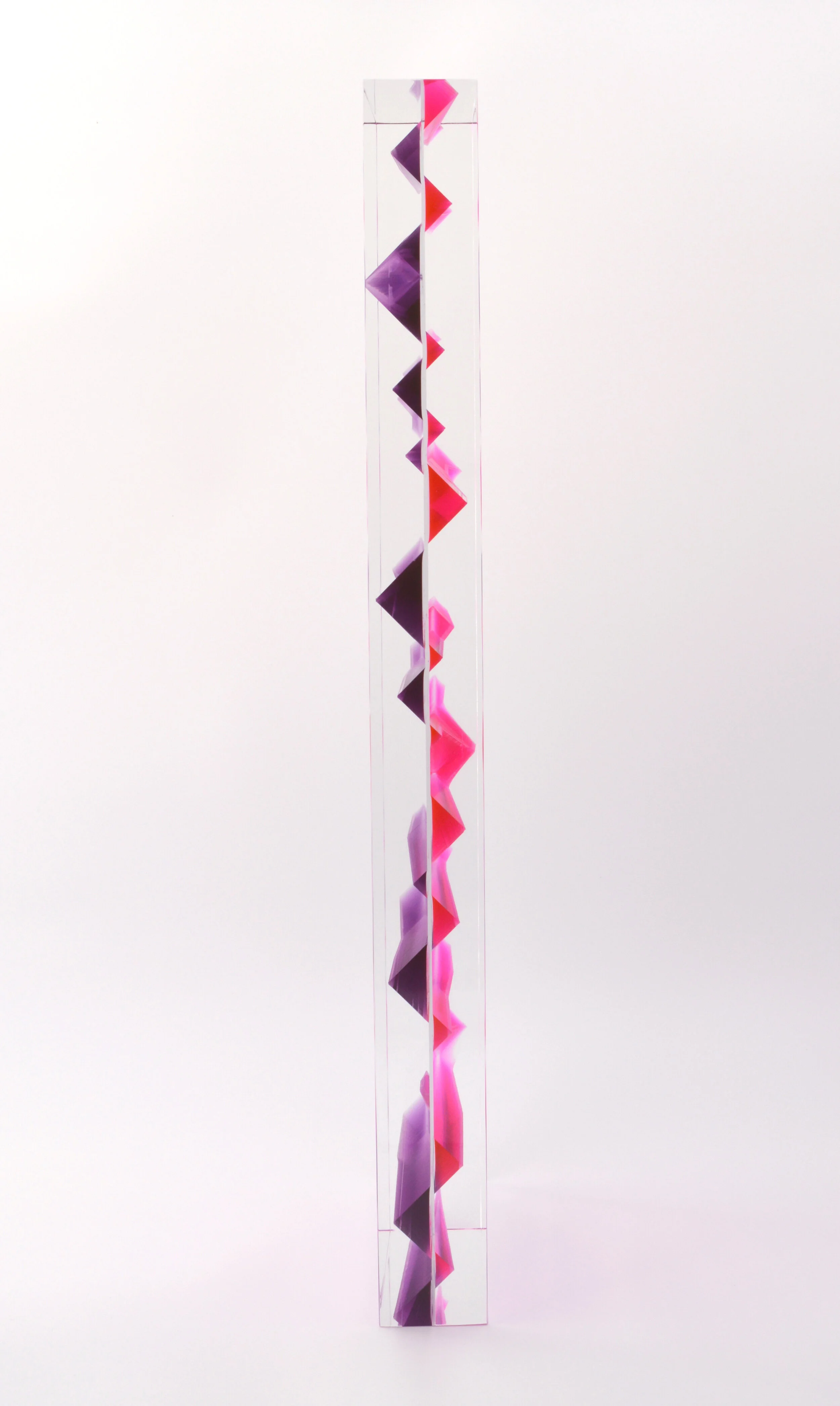  El Nino - Southern Oscillation (Temperature fluctuations 1970-2020)  2021  |  Acrylic, resin  |  29 x 9 x 2.5 in.   [corporate collection] 