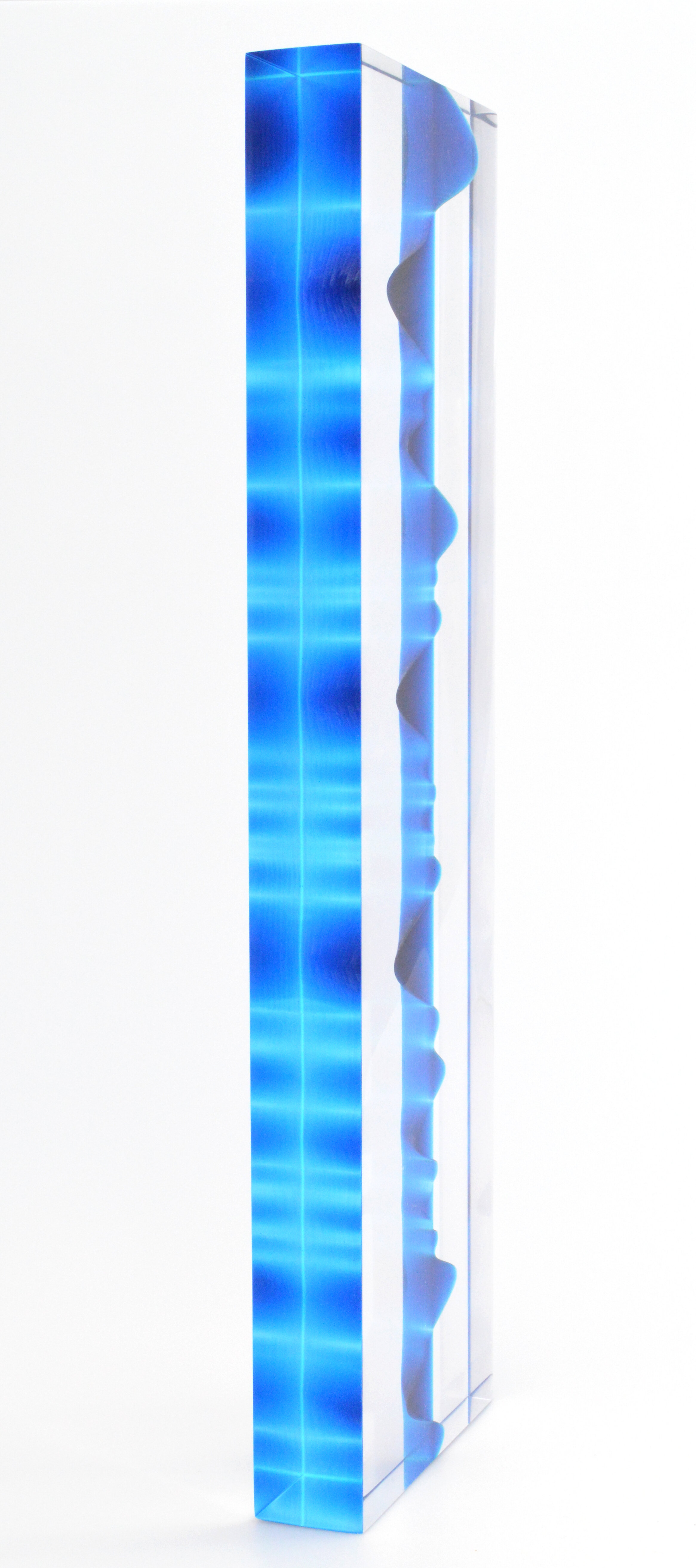  Geomagnetic Pole Reversals (9 million years) 2020 | Acrylic, resin | 21.25x6x1.75in 