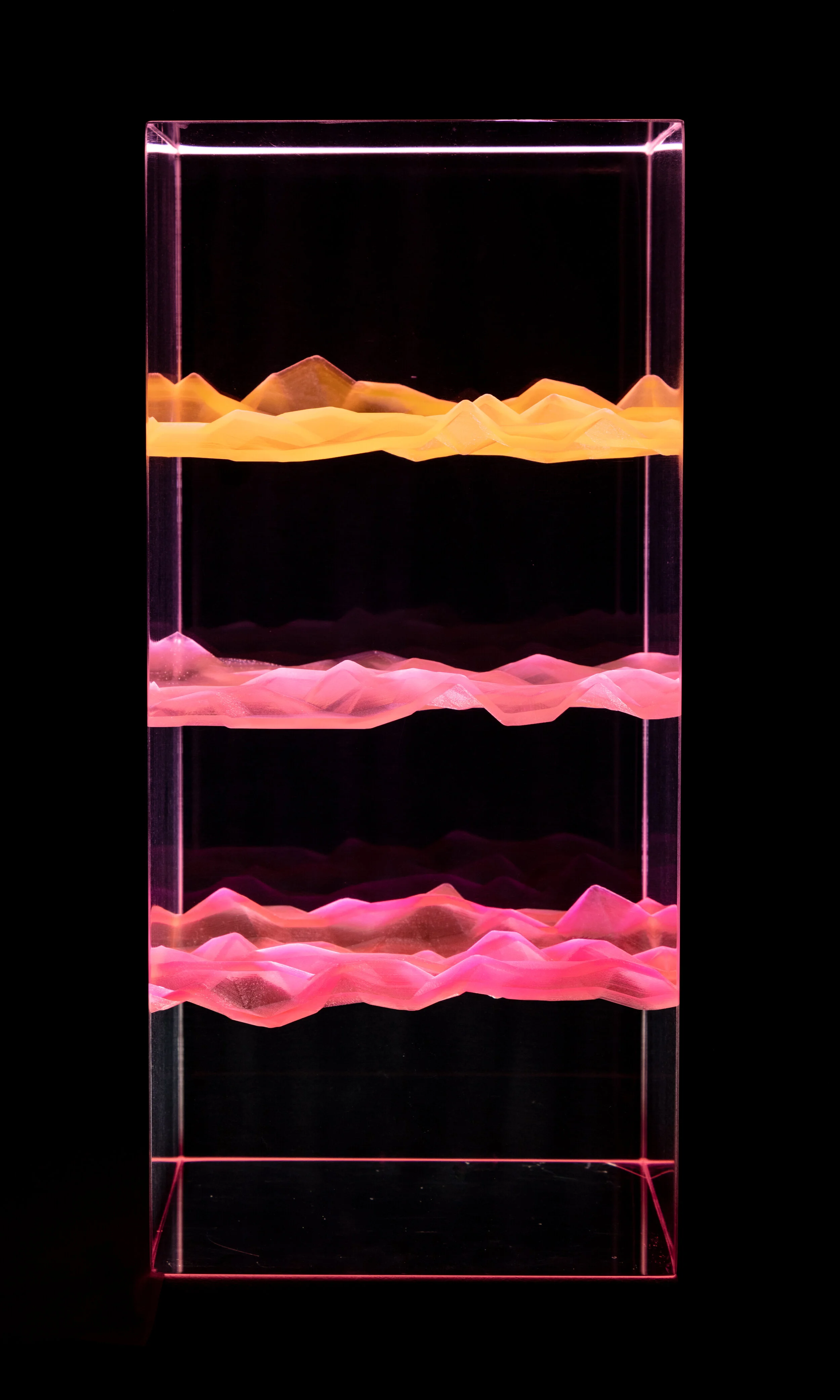  Email, Time at work, Time meditating (2016) 2018 | Acrylic, resin | 10.5x5.5x5.5in.  |  [private collection] 