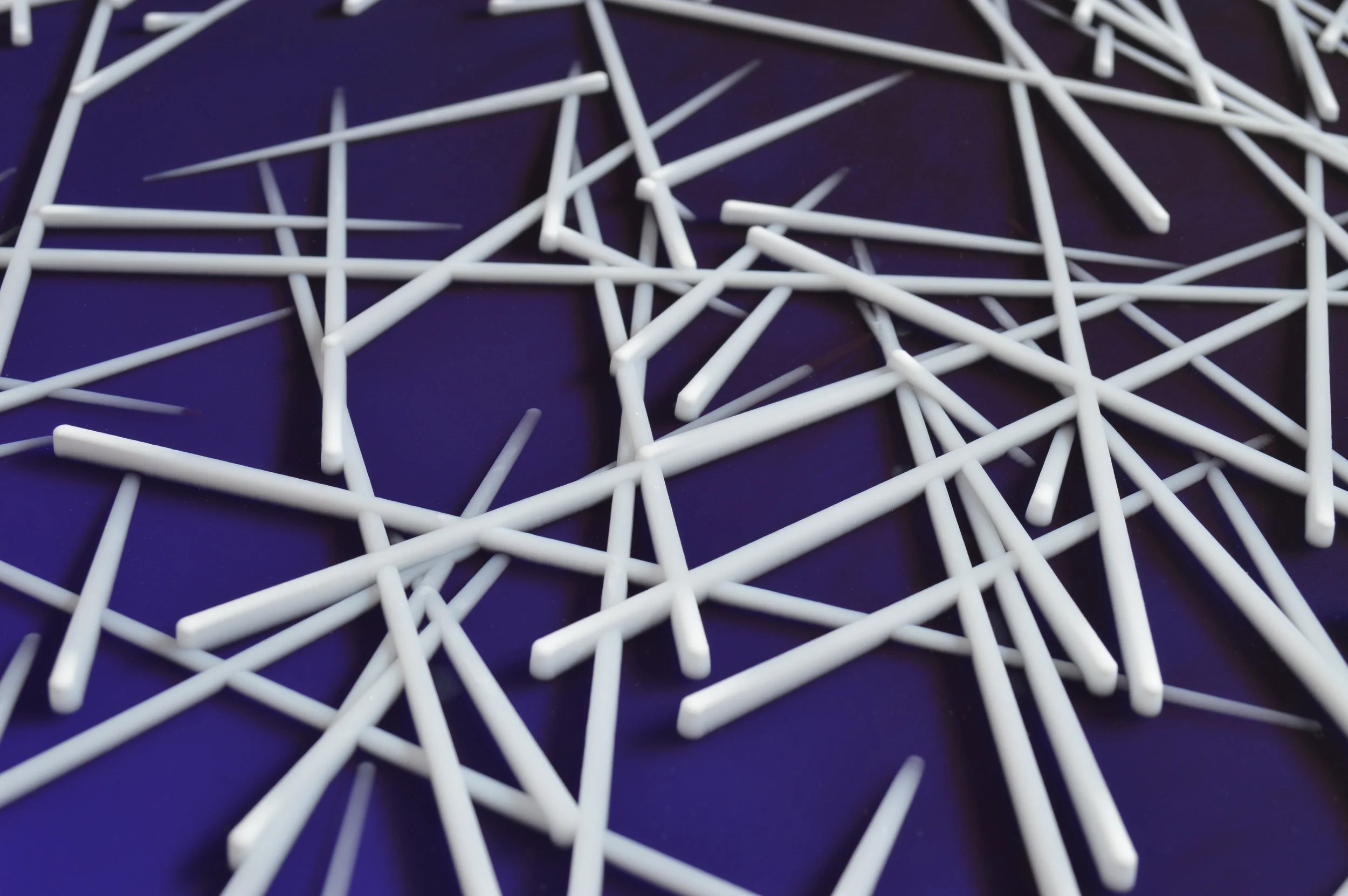  Future Stars 003 (Proper motion of stars in the region of Virgo projected 250,000 years into the future)  2024 | Acrylic and resin | 24x24x2.5in 