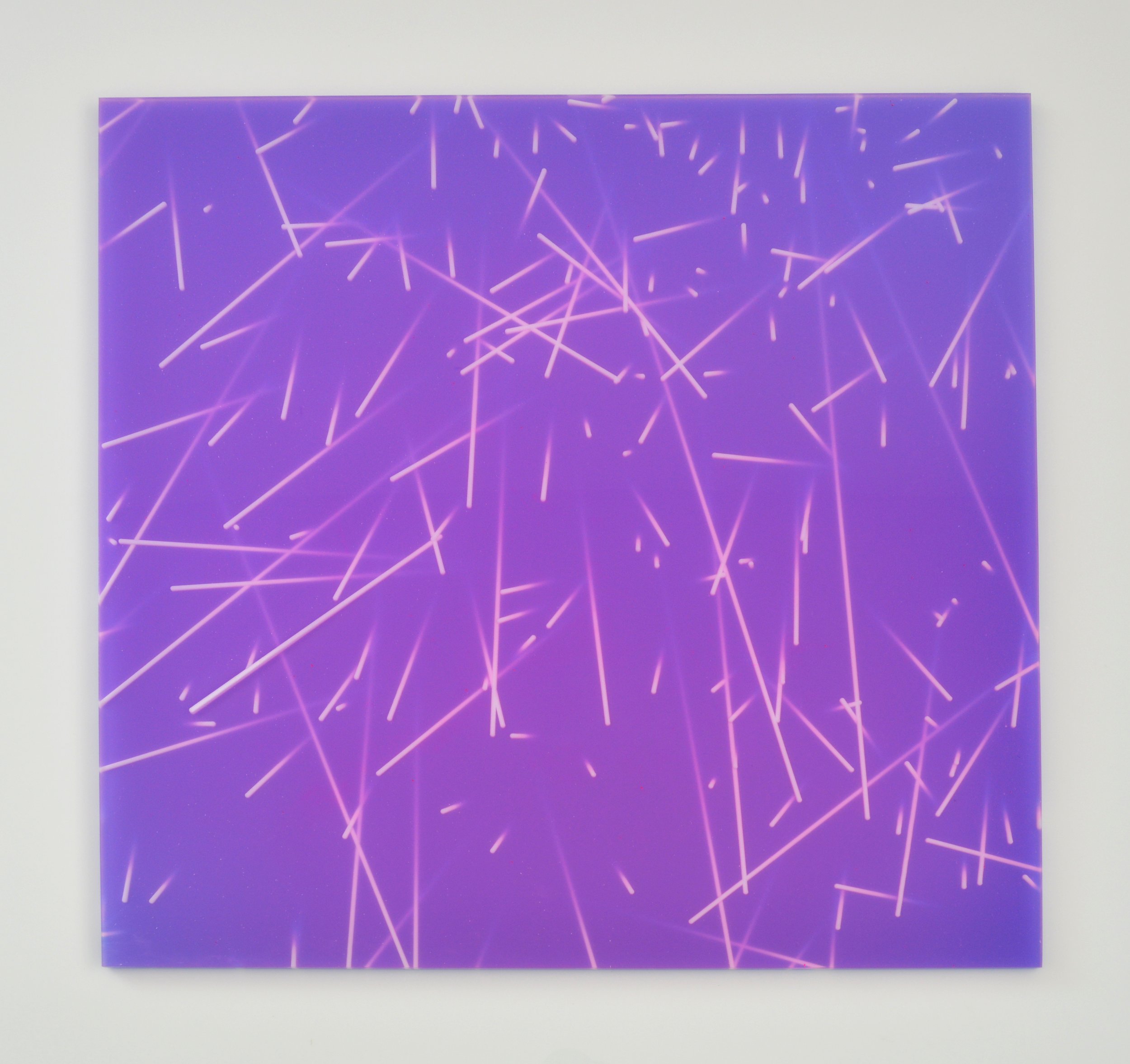  Future Stars 004 (Proper motion of stars in the region of Sagittarius projected 250,000 years into the future)  2024 | Acrylic and resin | 24x24x.5in 