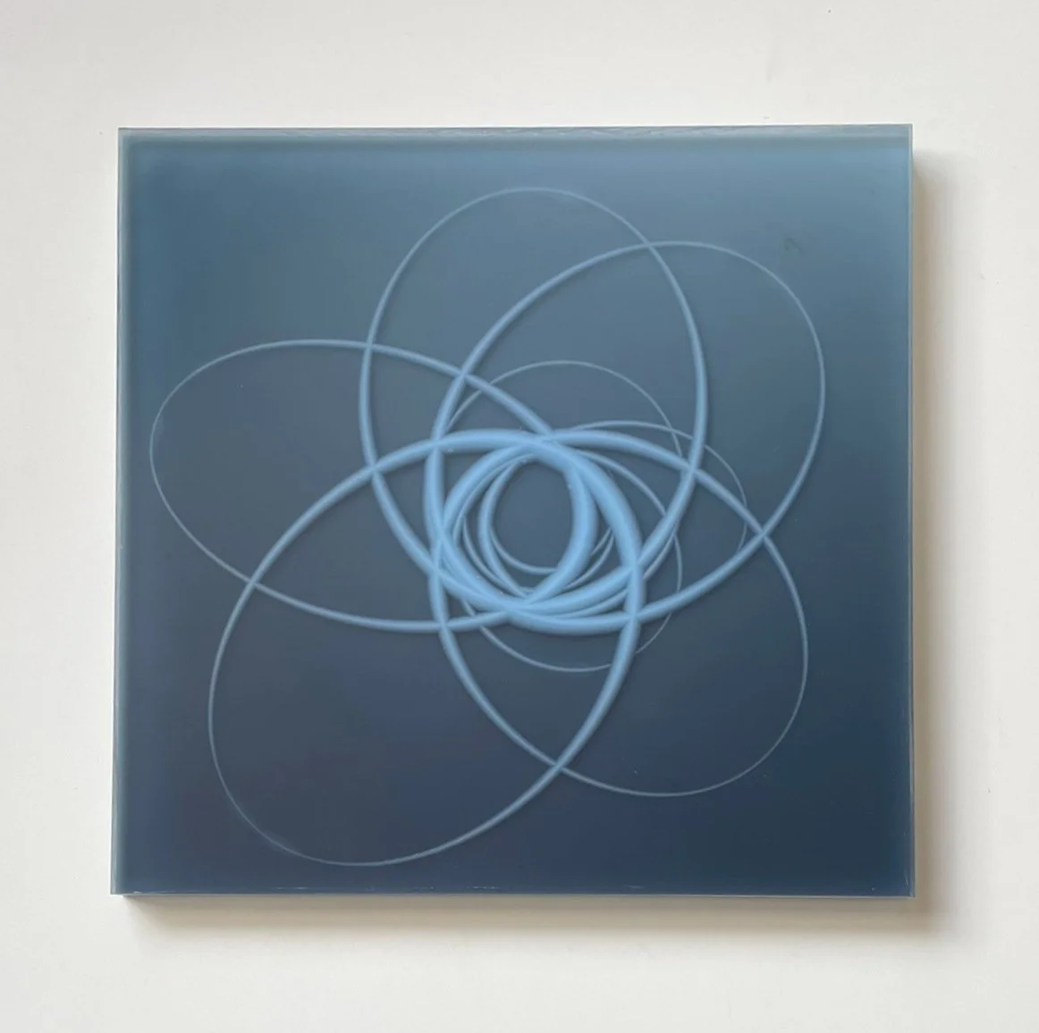  Asteroids 005 (10 Potentially Hazardous Asteroids)  2024 | Acrylic and resin | 12×12x.5in   