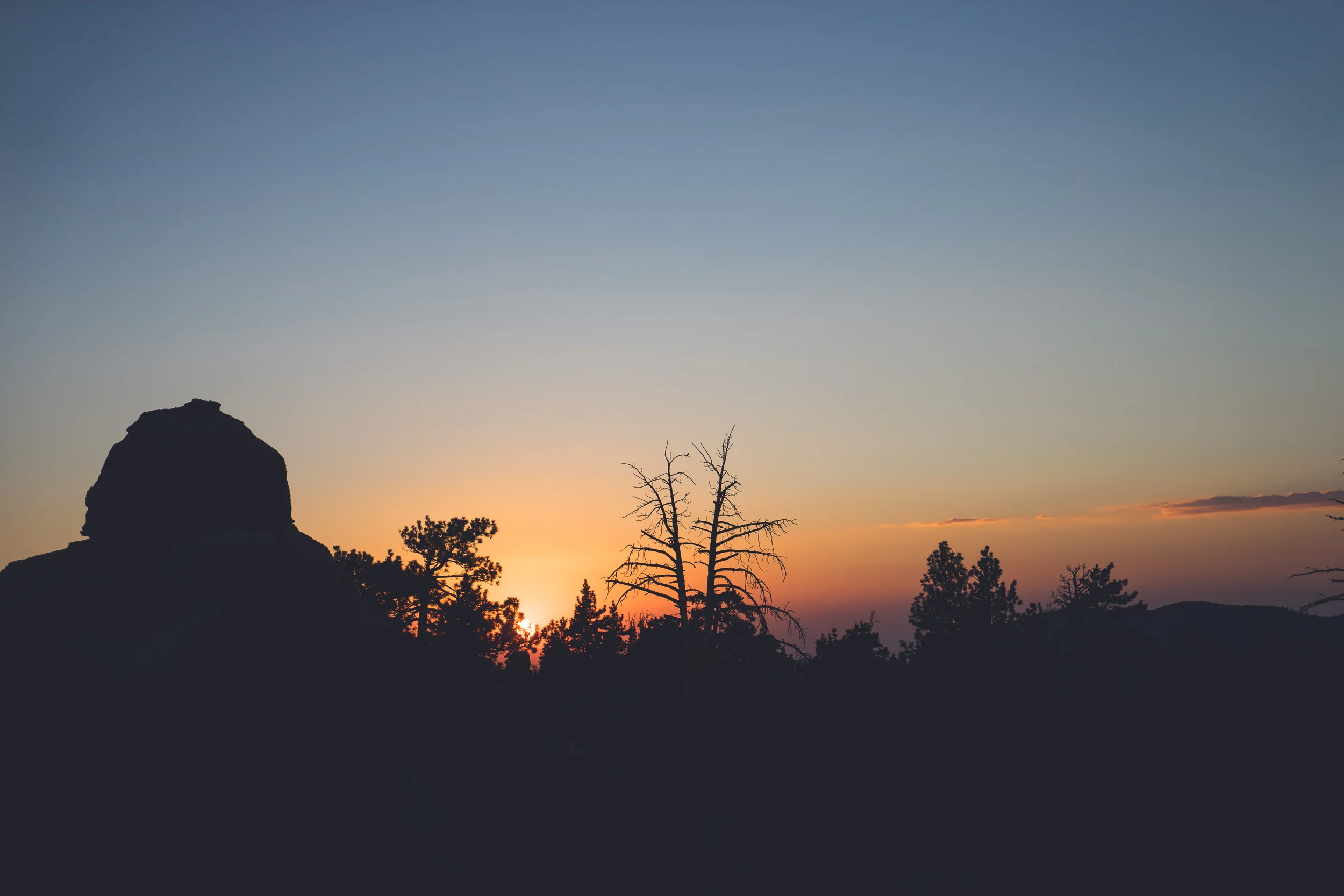 The sun sets on Hanna Flats.