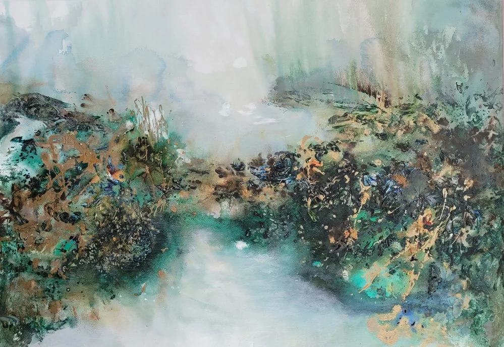 Nature's Veil  41 x 57 unstretched canvas
