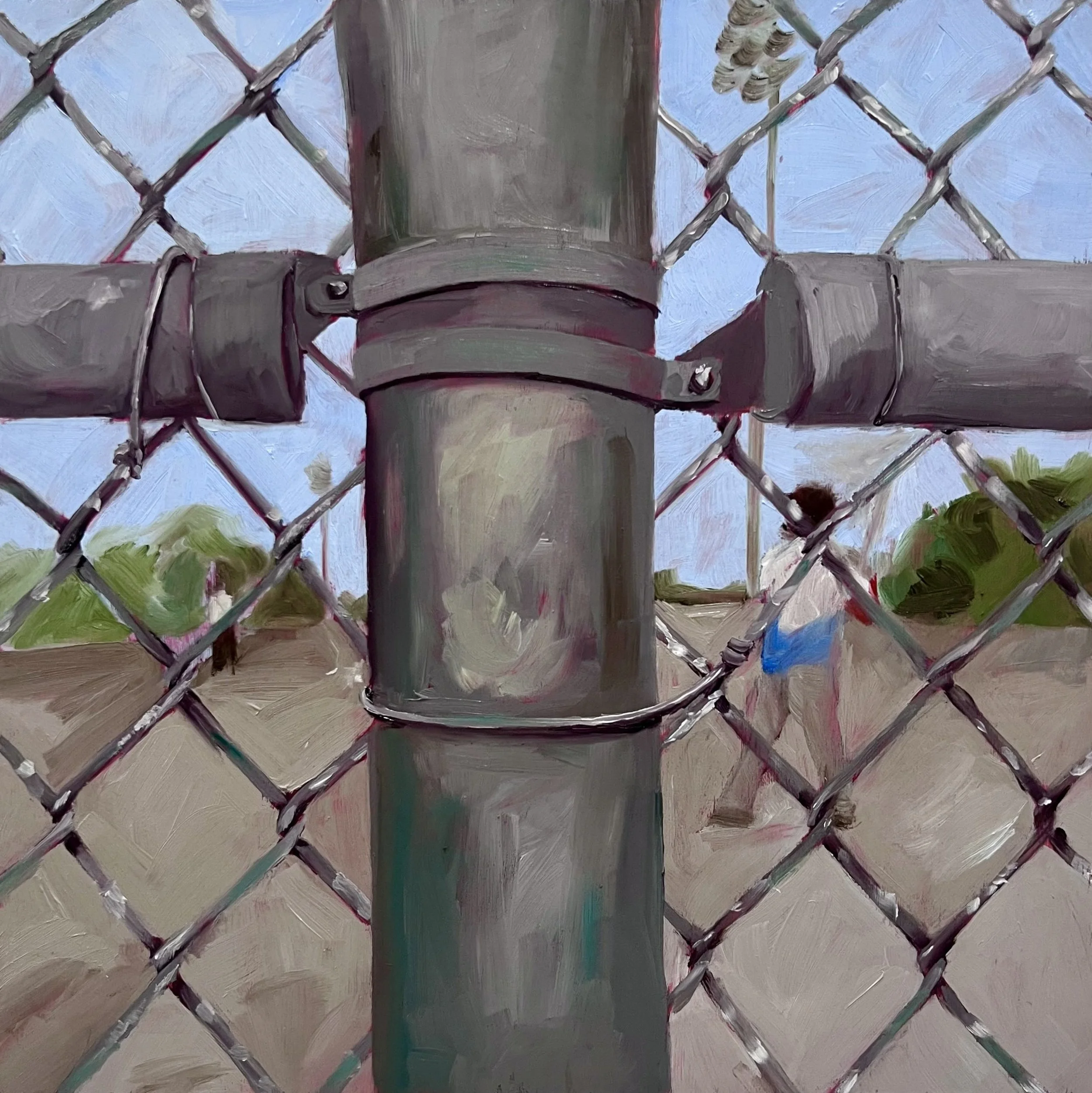 Fency Study, 2025, oil on wood, 10"x10"