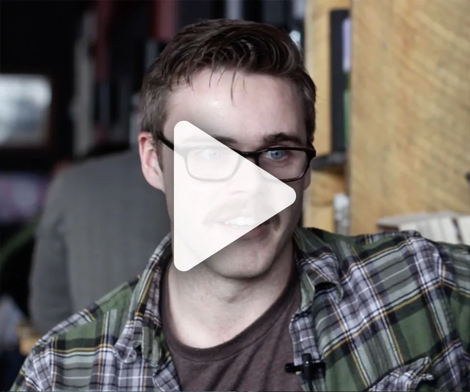Video: Handsome mustached man answers questions about Union Coffee