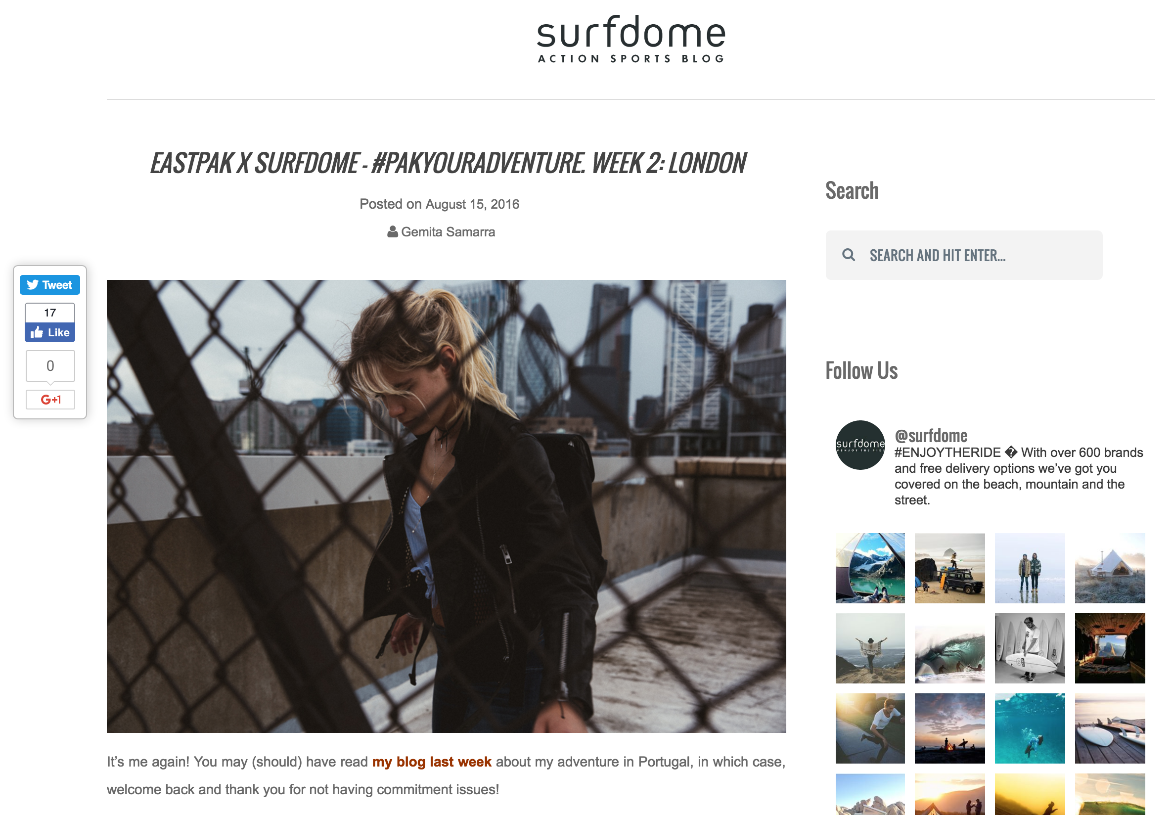 SURFDOME X EASTPAK London https://www.surfdome.com/lifestyle_blog/eastpak-x-surfdome-london/