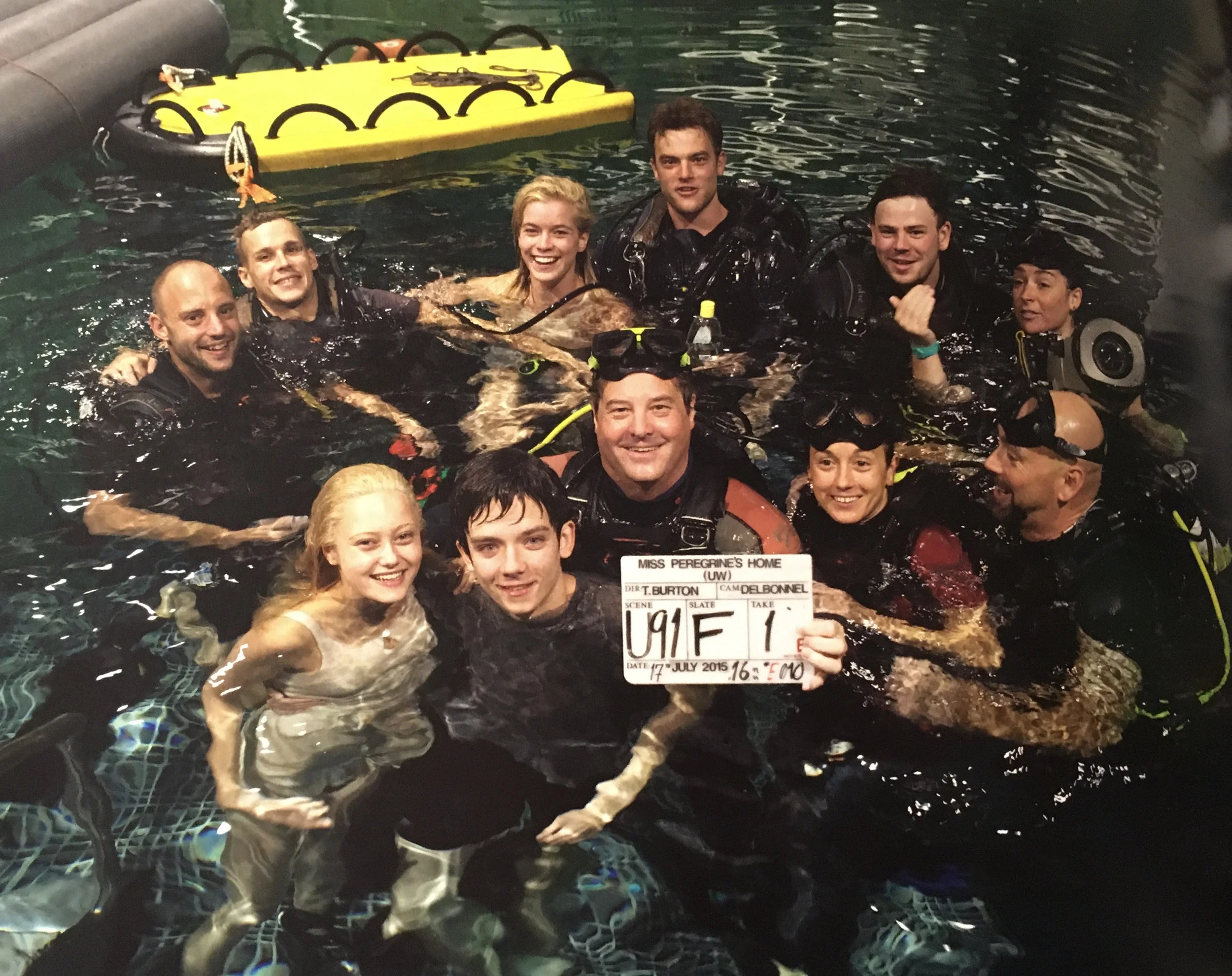 Behind the Scenes on Miss Peregrines Home for Peculiar Children, Directed by Tim Burton. (Gemita was the stunt double for Ella Purnell, front left)