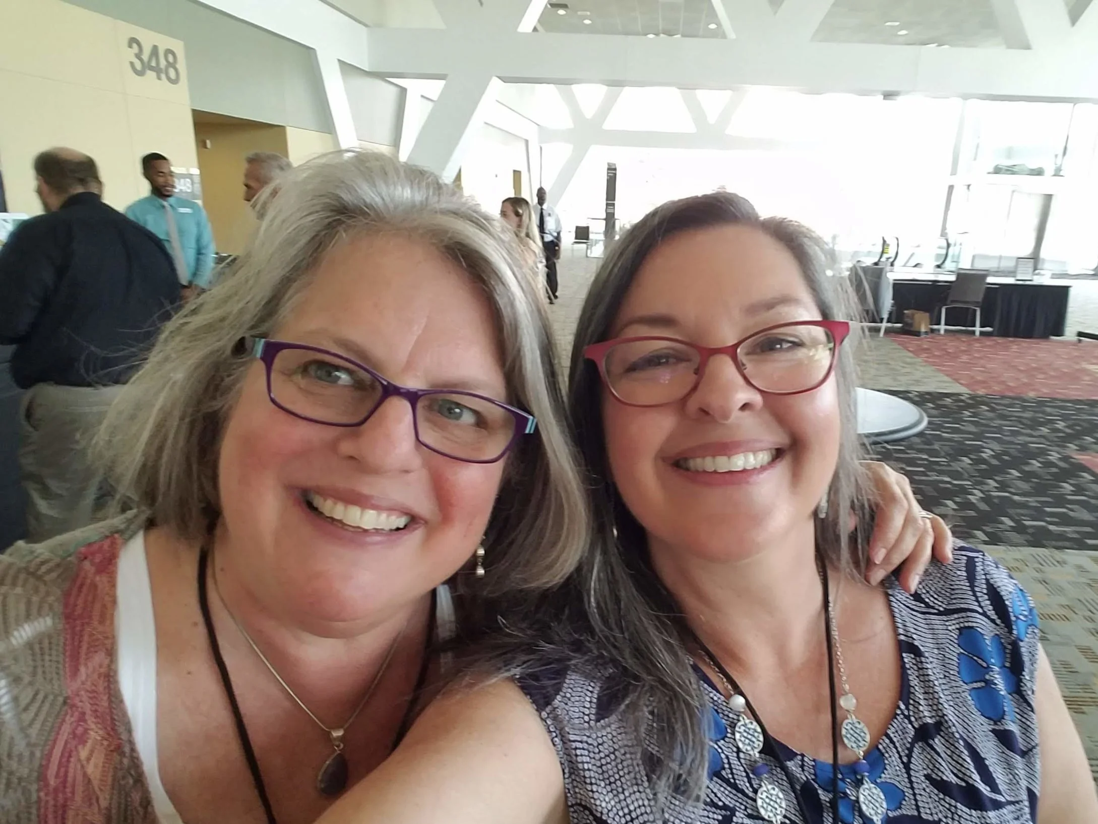 Joan and Aurora after a successful food waste reduction industry event in Baltimore.