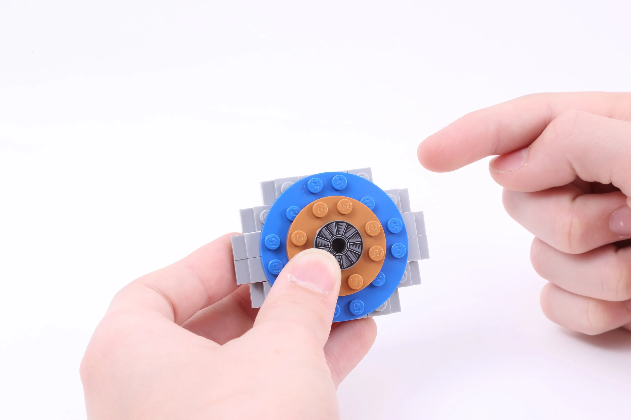  On the body panel, find the corner that is different than the other three corners. 