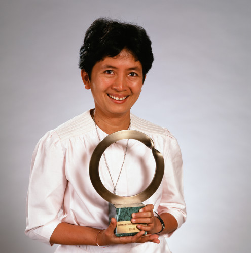  Deetes after being awarded the 1994 Goldman Prize for Asia (Goldman Environmental Prize) 