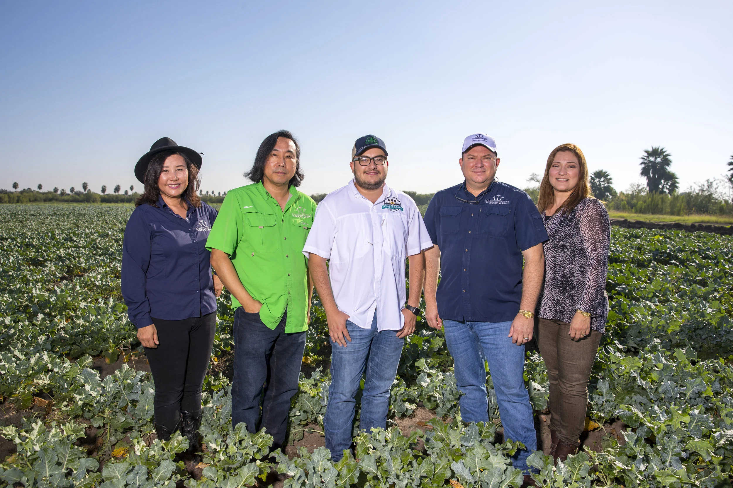 From left to right. Lois Kim VP Public Relations/On-Farm Research, Isaac Kim COO, Anwar Garza VP Marketing/Field Operations, Marcelino Garza CEO, Patricia Garza CFO