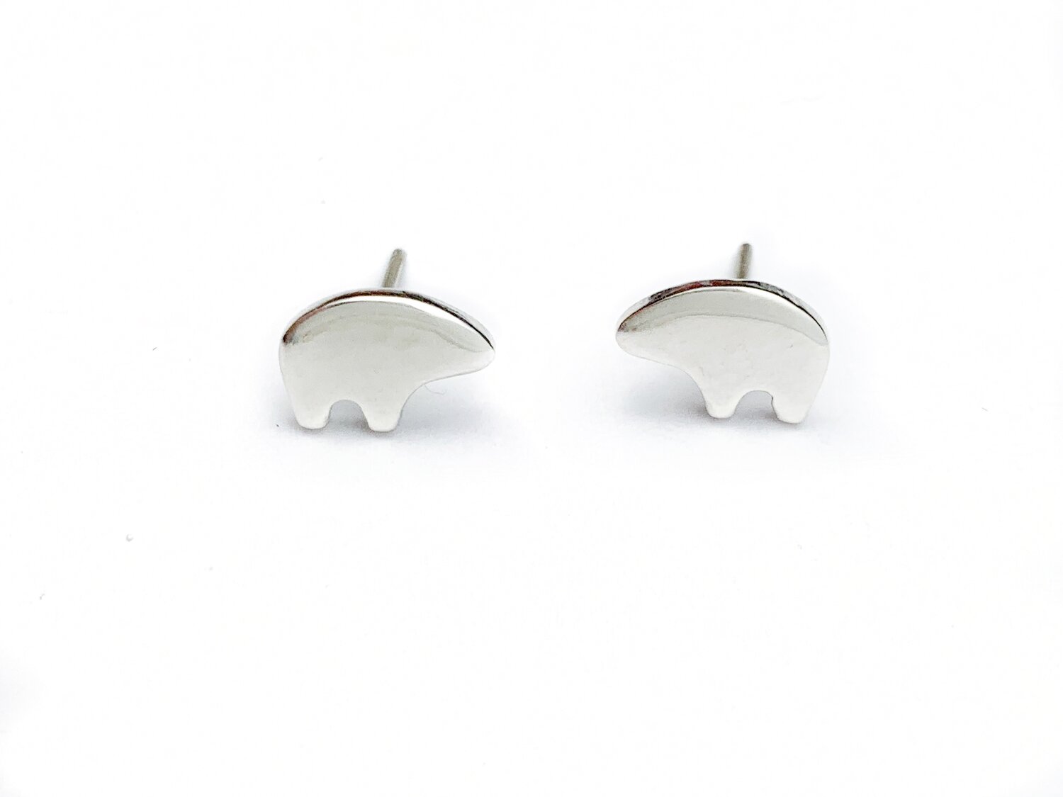 Bear Stud Earrings — PLATA