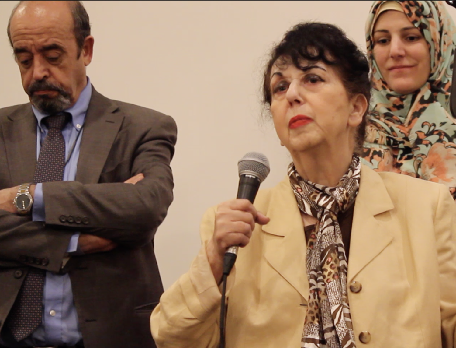 Dr. Ghada Talhami with Samir Khalil and Lena Zayed Hussein