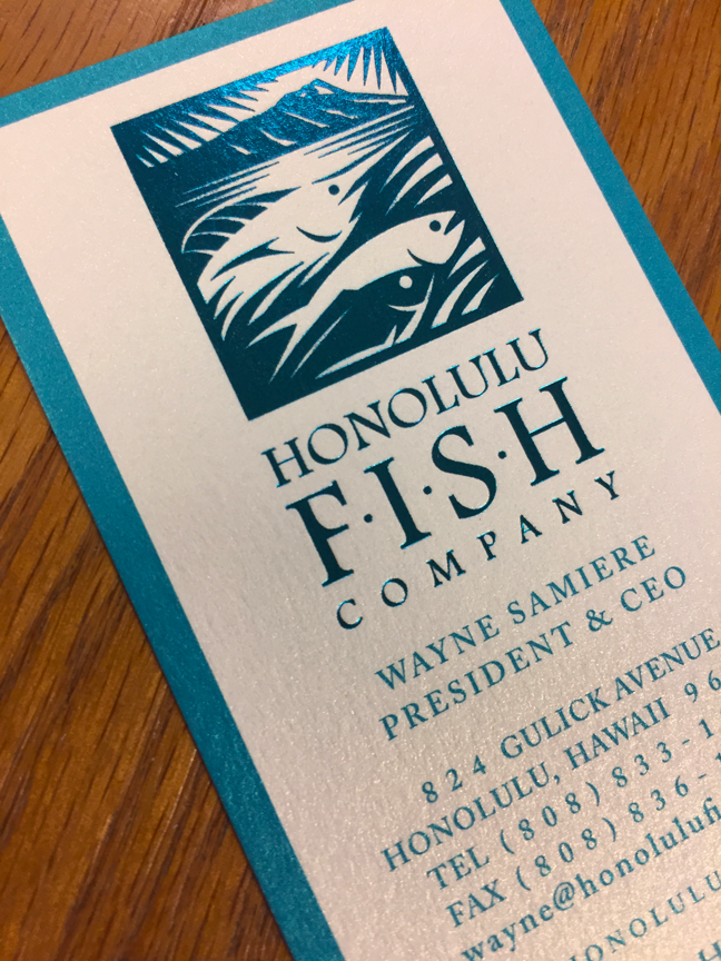 Honolulu Fish Company Business Card