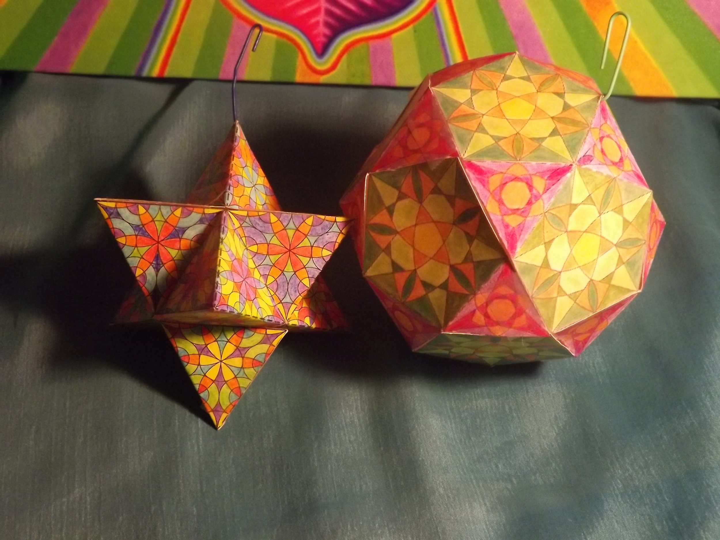 COLOR IN, FOLD UP, 3D ORNAMENTS 