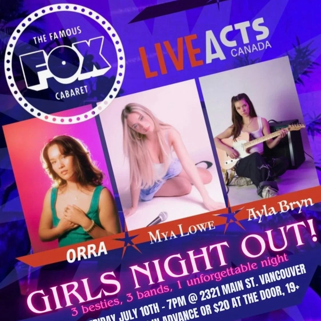 Girls Night Out: ORRA, Mya Lowe, Ayla Bryn