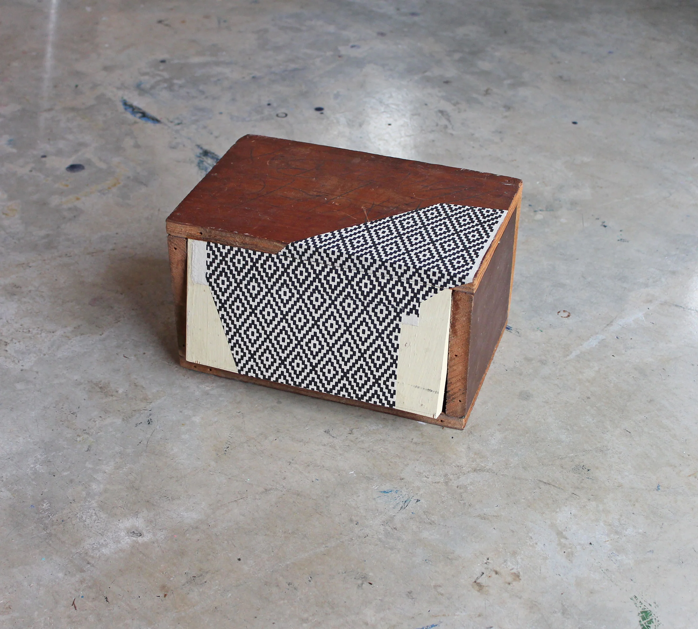 9 x 14 x 9”; found materials and Japanese paper