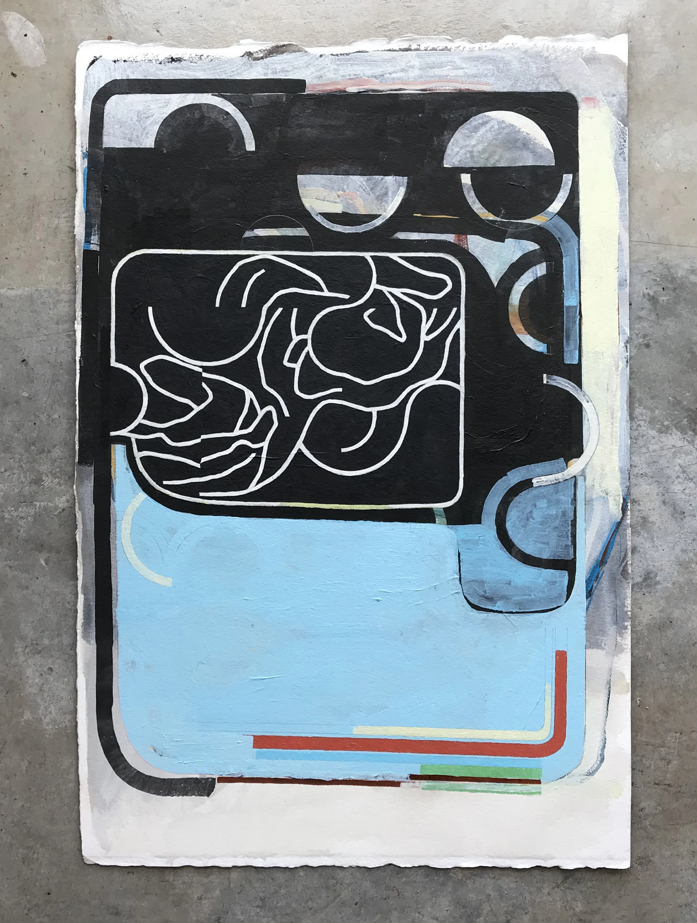 22 x 15”; acrylic ink, acrylic paint & pencil on watercolor paper