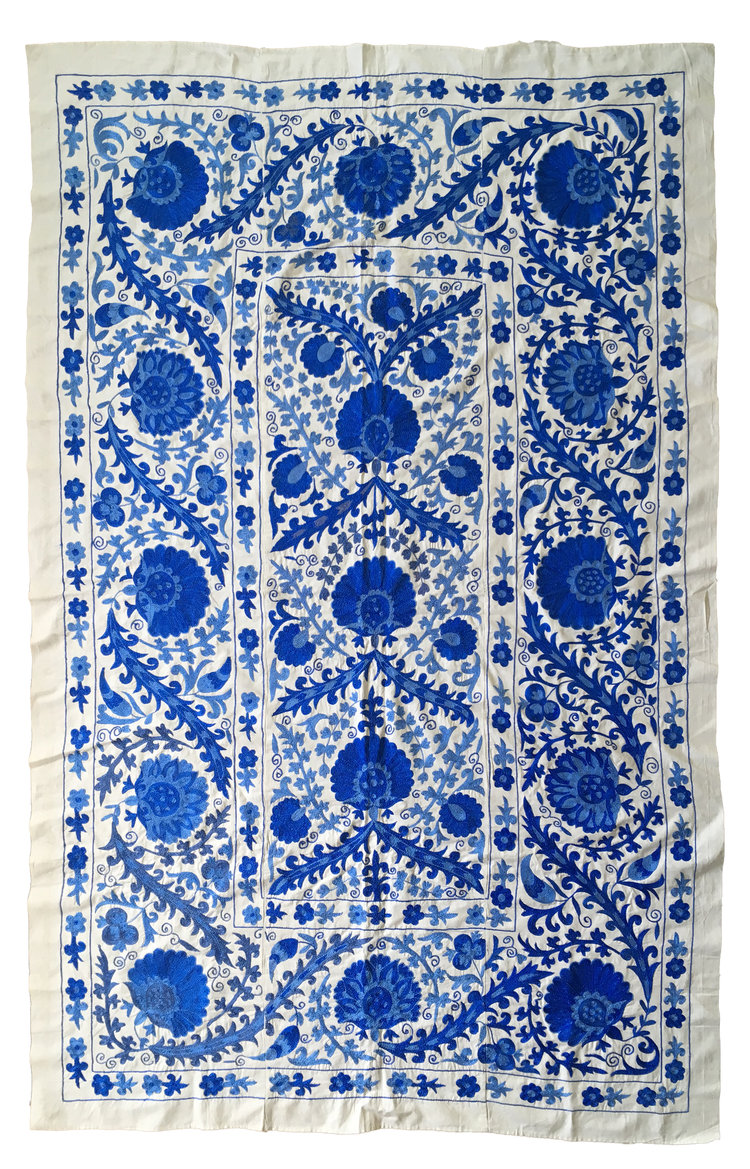 Blue Suzani — Lotus Bleu Design