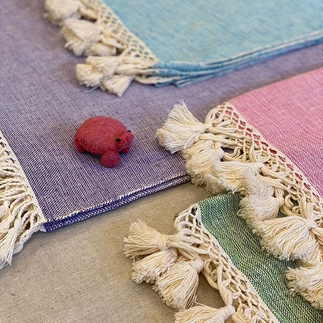 Sorbet colored handwoven throws from Mexico are coming to our market. These beautiful textiles can add some light summer freshness to your home.  Great tassel details and rich color make them extra fun!  #summercolor #summerdesign #whimsicaldecor #ih