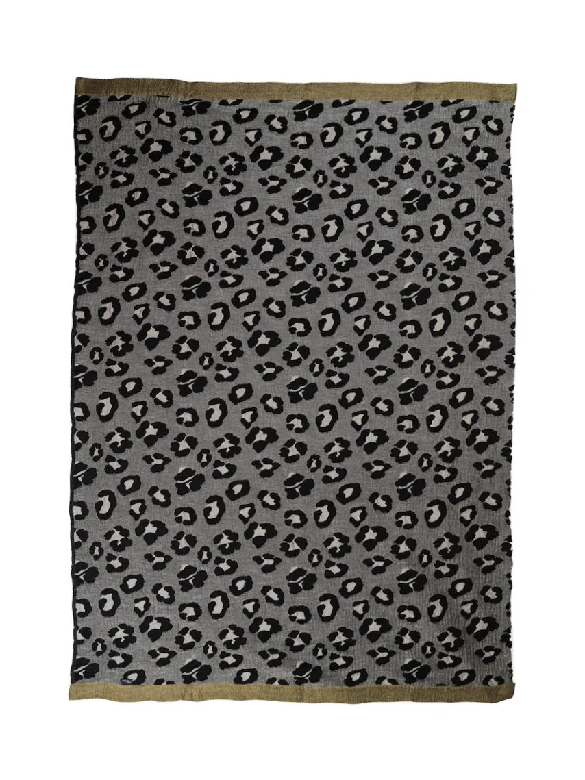 Metallic Leopard Lounge Throw Silver  on Black 1.jpeg