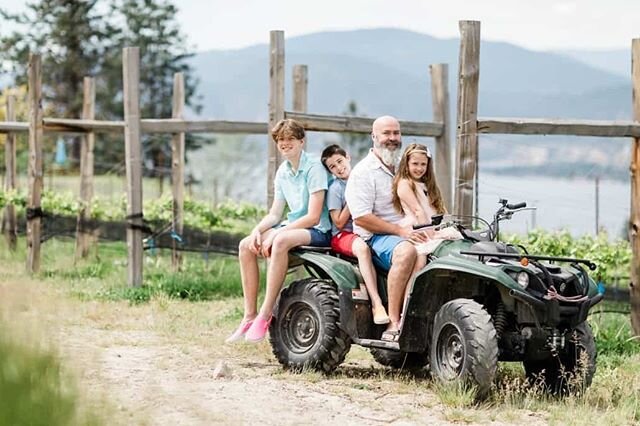 Happy Fathers Day to this amazing dad! This is a man who wears many hats - farmer, fixer, gardener, winemaker, chef, comedian, viticulturist, husband &amp; most importantly dad. He is an incredible role model to Jasper &amp; Taylor, and an example to