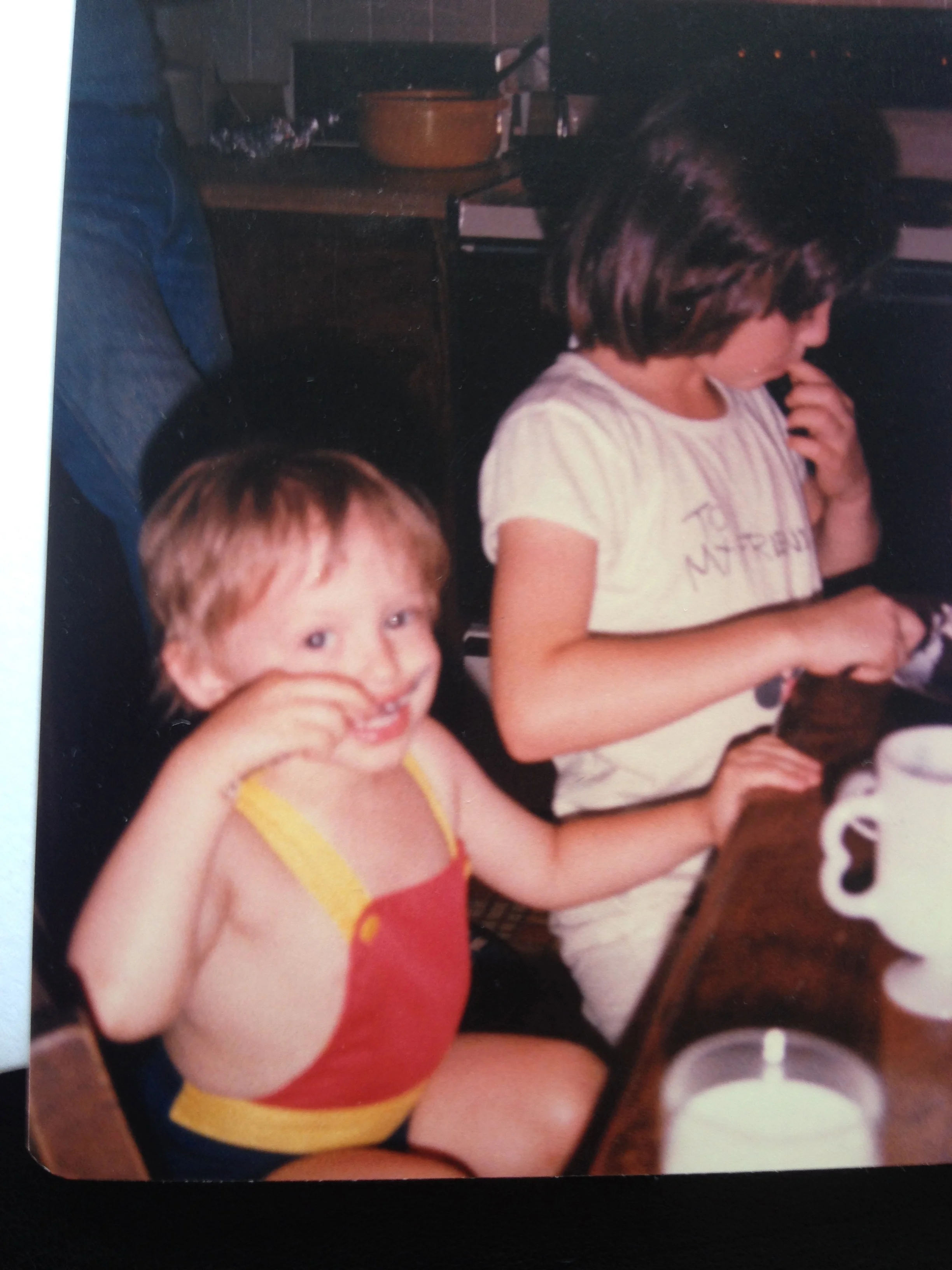 a shitty pic mostly of me, but she always encouraged me to shine