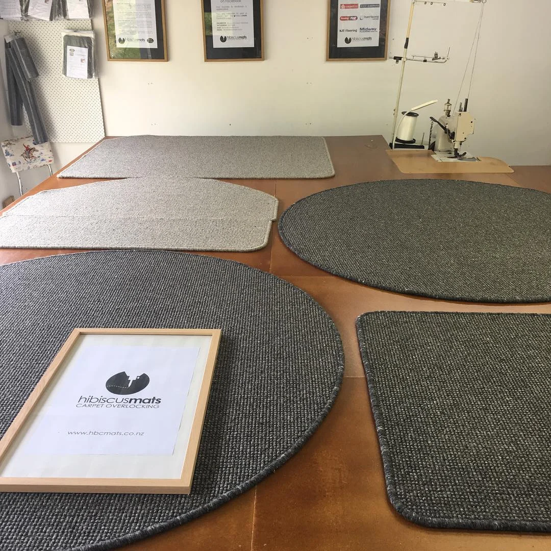 Hibiscus Mats Carpet Overlocking Circular Carpet Mats