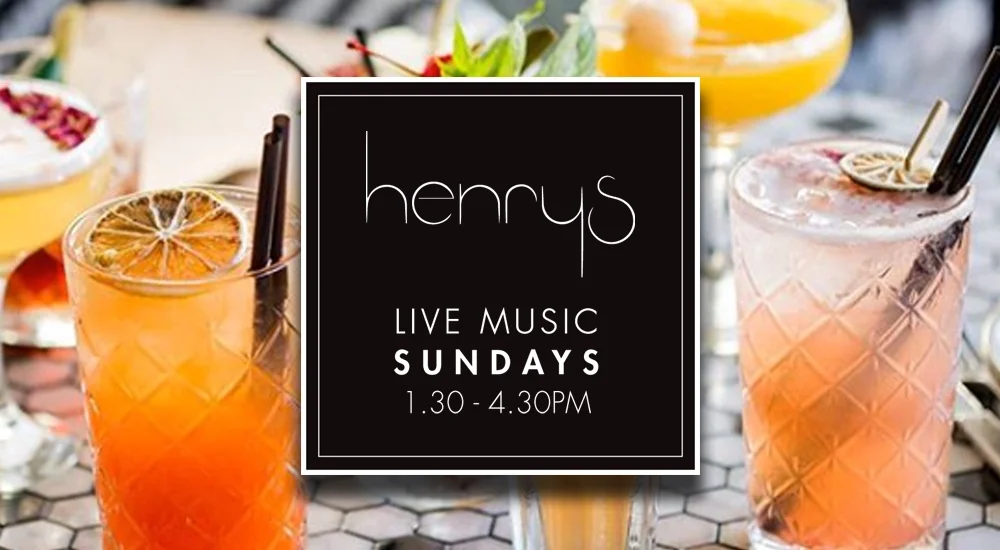 Join us at Henry’s Cronulla this Sunday! LIVE MUSIC, great food and cocktails set the vibe every Sunday for the perfect chilled afternoon. It’s the perfect place to catch up with friends. Henry’s open from 12pm. Live Music 1.30 - 4.30pm. Book your table now... CALL 9527 0305. Or book online at https://www.henryscronulla.com.au/reservations