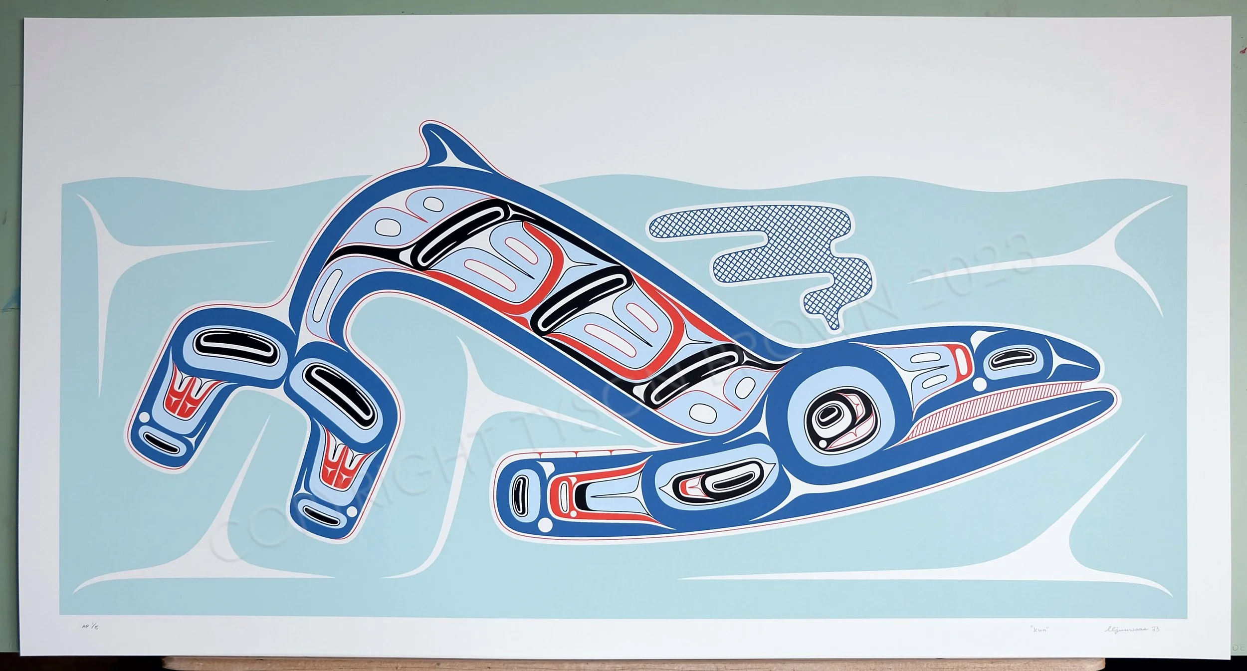 "Kun" (Whale) Limited Edition Serigraph Print