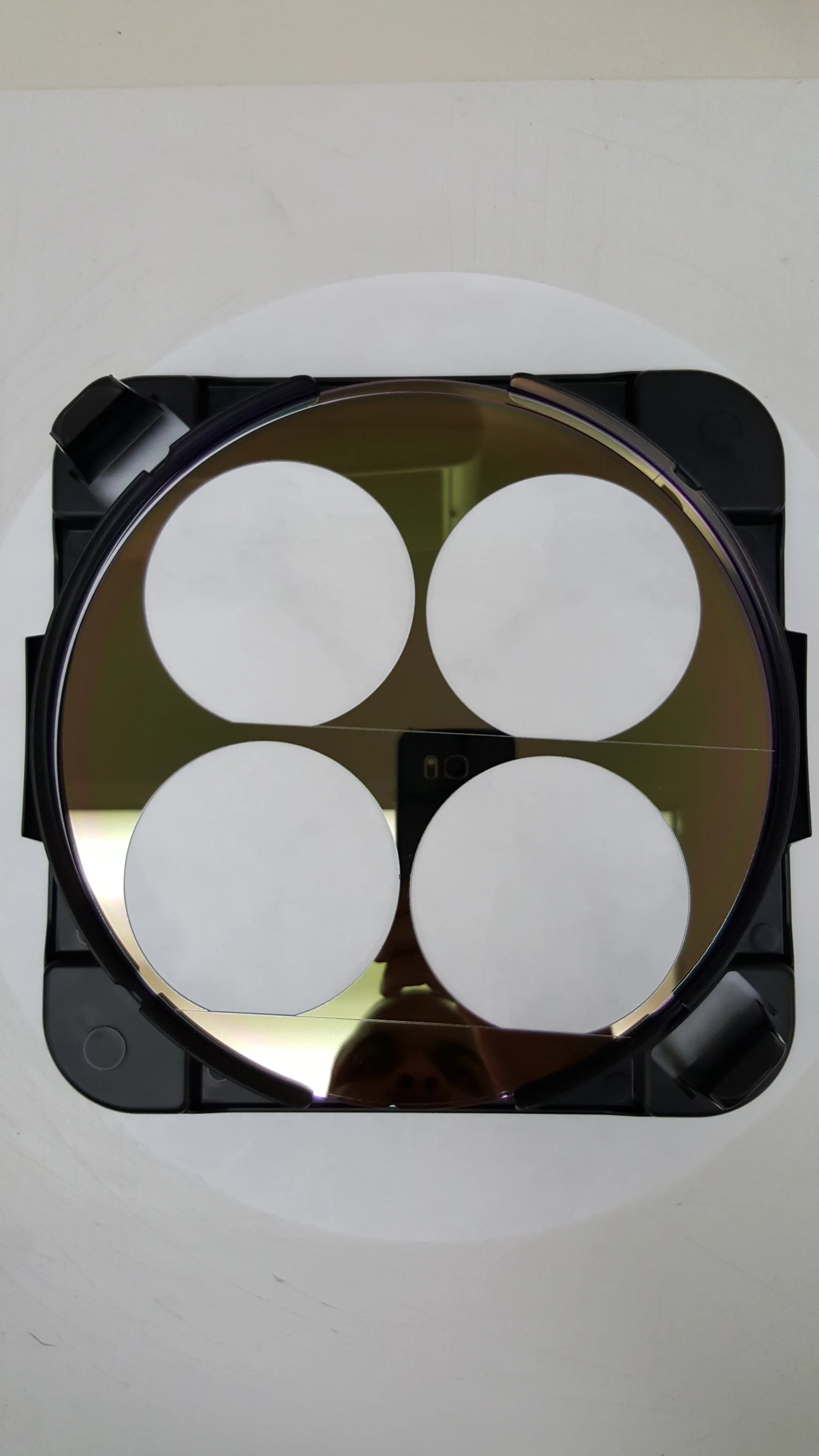 200mm SOI wafer with Photoresist on the Front surface post laser coring.