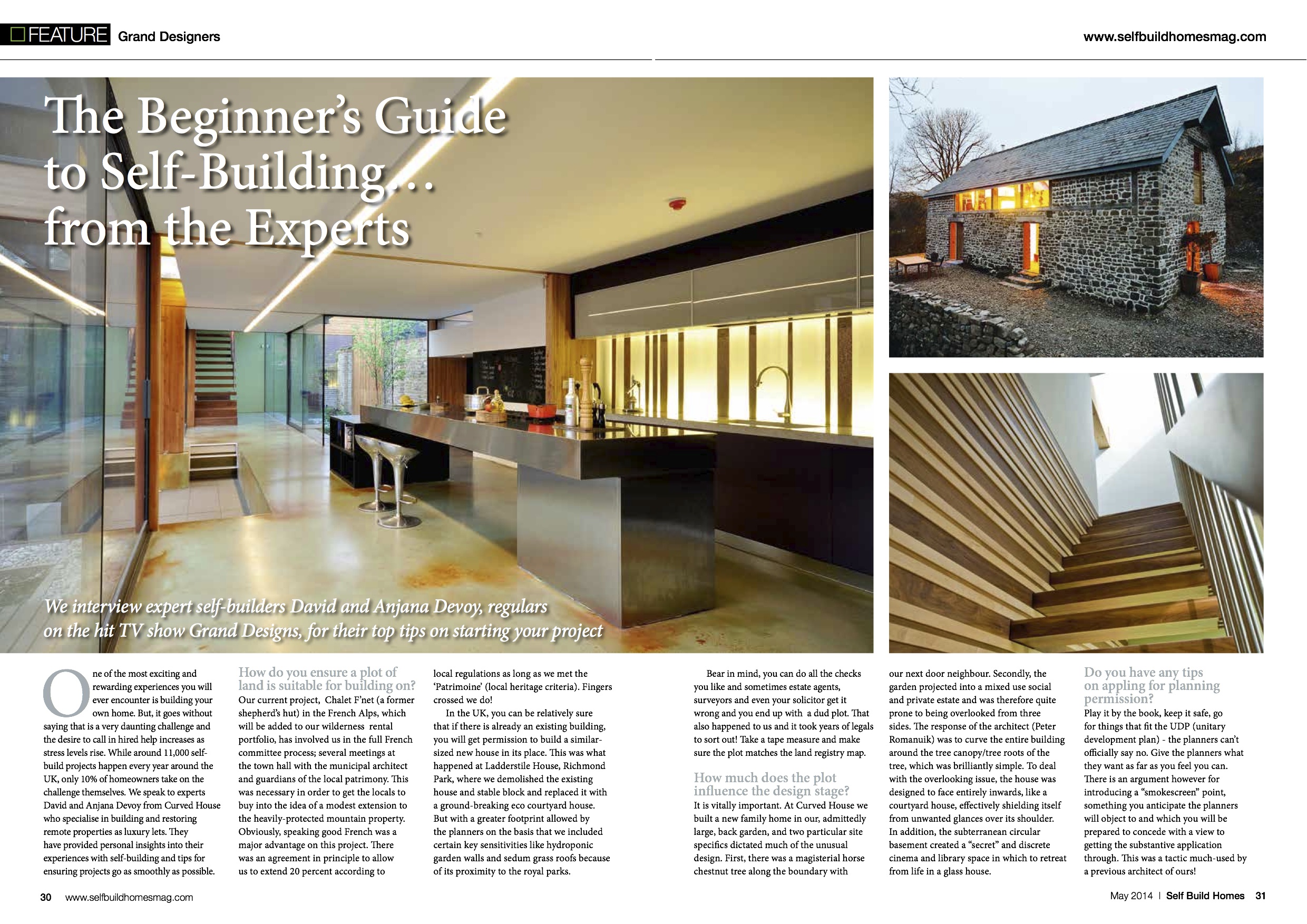 Self Build Homes - May 2014 , The Curved House, London