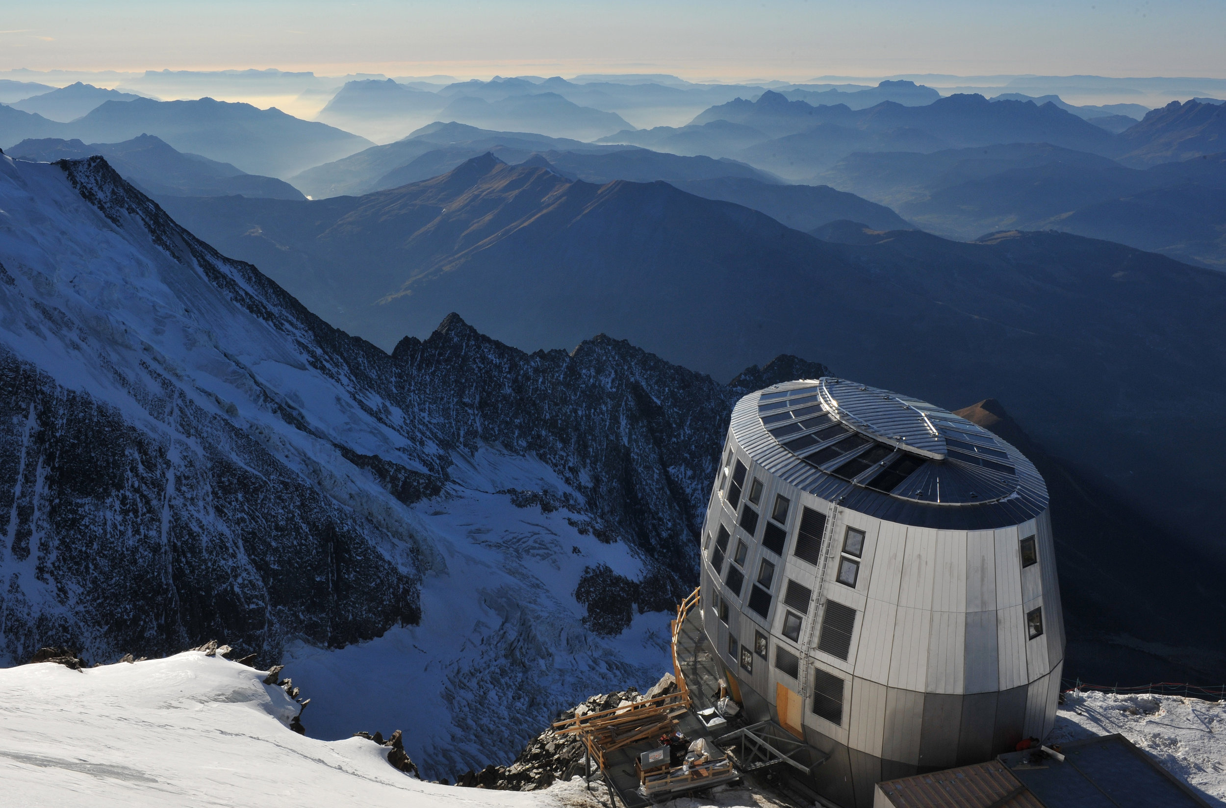 Refuge de Gouter, the highest mountain hut in the French Alps