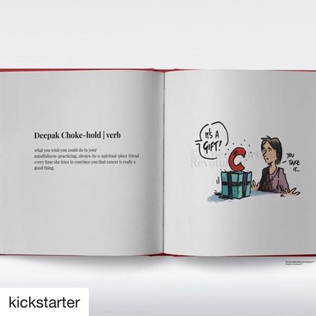 #Repost from the awesome @kickstarter team 👏🏻👏🏽👏🏿
・・・
Glossary of Awkward is a collection of humorous illustrations to help people have better conversations about cancer. The book by @uncomfortablerevolution gives names to the most common and u