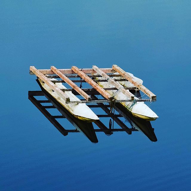 Abandoned pontoon on the Mondego River, Tábua, Portugal | #dawnphotography #tabua #tábua #abandonedpontoon #abandonedboat #mondegoriver #stillness #waterreflections