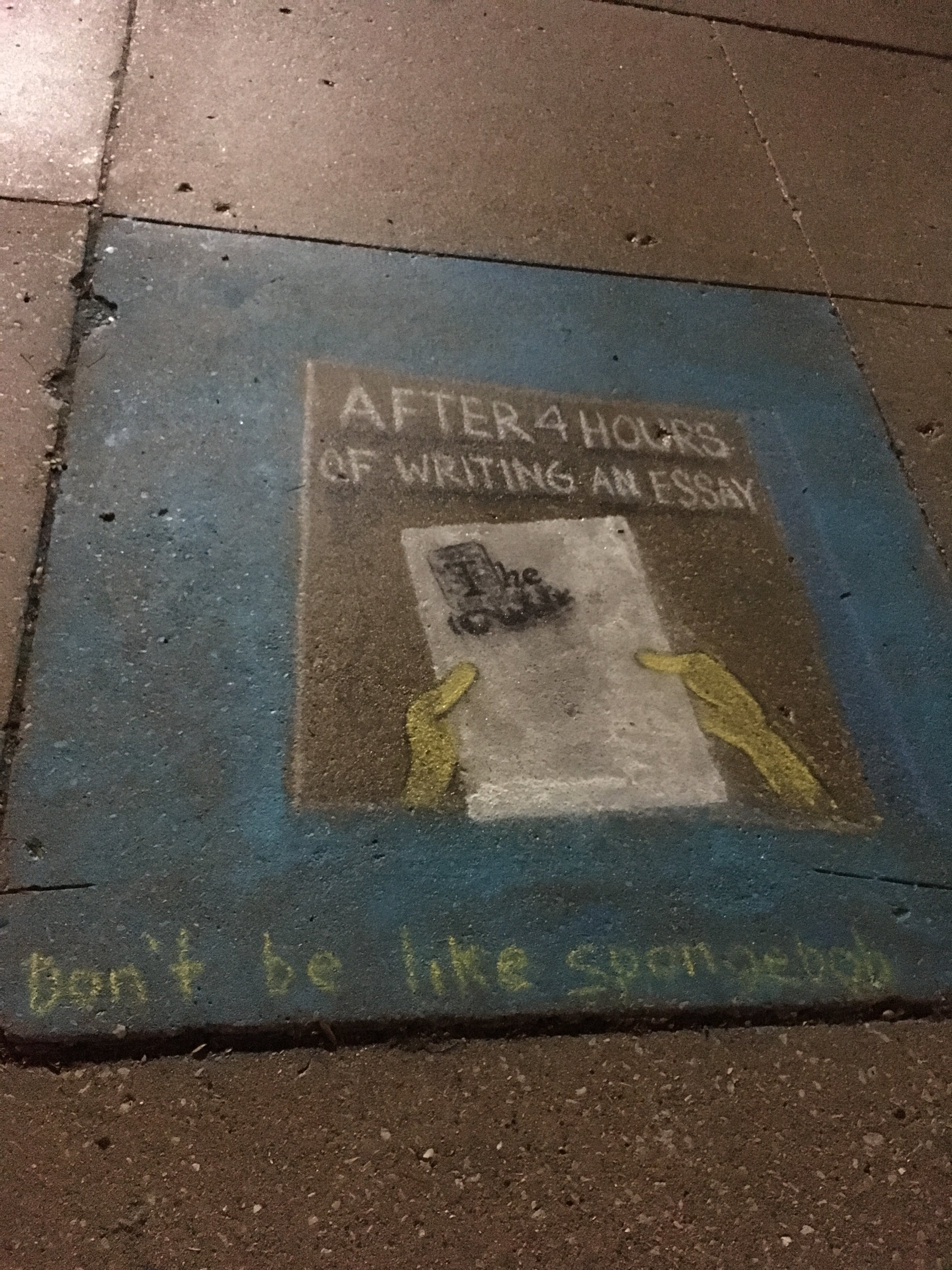 Spongebob's advice for the kiddies at Morton College
