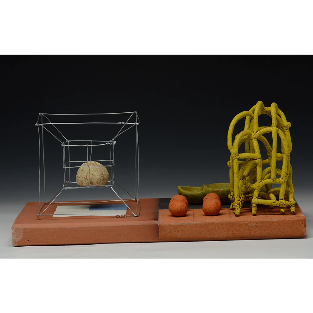 Object Sculpture Metal Cube By Dennison Dorsey Clay Work Studio