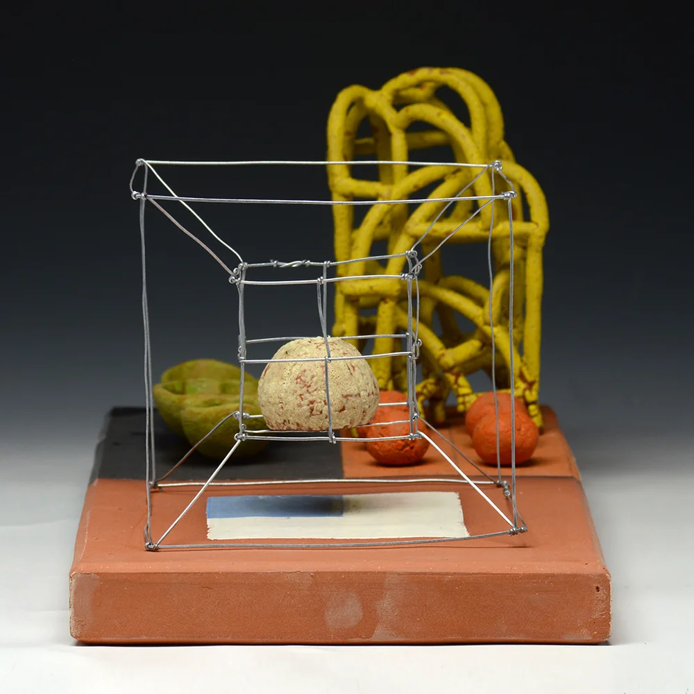 Object Sculpture Metal Cube By Dennison Dorsey Clay Work Studio