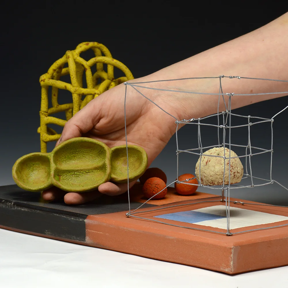 Object Sculpture Metal Cube By Dennison Dorsey Clay Work Studio