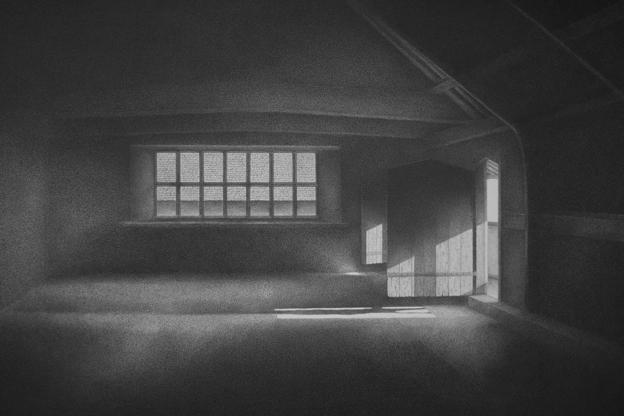 Tretower Court, 2016. Pen & Ink. Private collection.