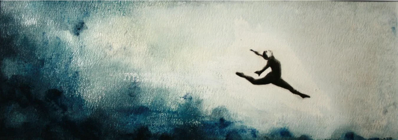 Storyboard 14, Oil and photo transfer on paper, 4" x 12", 2012