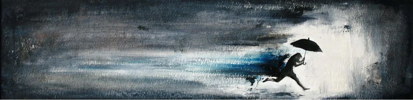 Storyboard 2 Oil and photo transfer on paper, 4" x 18", 2012