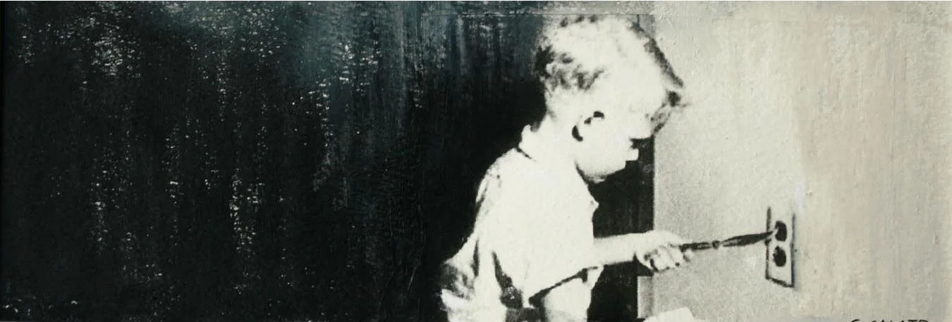 Storyboard 11, Oil and photo transfer on paper, 4" x 12", 2012